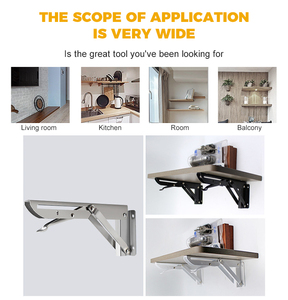 <span class=keywords><strong>Table</strong></span> en métal flottante en forme de k de haute qualité Sus 304 support de ressort solide et robuste étagère pliante réglable en triangle - Product Image 6