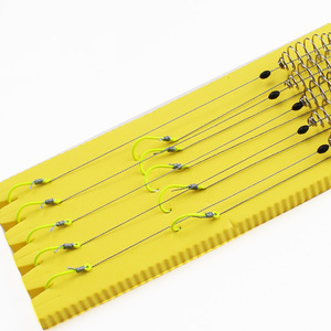 Ensemble de pêche pour carpes argentées et carpes à grosse tête avec hameçons doubles à ressort fluorescents anti-emmêlement pour la pêche au fond - Product Image 1