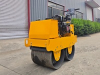 Mini-compacteur routier à double tambour pour chantiers étroits