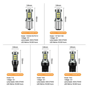 Hot Bán Tự Động Dẫn Bóng Đèn Xe Bóng Đèn 27smd 3030 Cho Xe 12V Trắng Phanh 560lms <span class=keywords><strong>Led</strong></span> <span class=keywords><strong>CANbus</strong></span> T20 7440 7443 <span class=keywords><strong>LED</strong></span> Bulb - Product Image 5