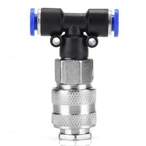 Pneumatic Blow Gun Kit 6 Mm 1/4 Inch Quick Connect Stainless Steel Air Hose With Nozzle For Compressor Use - Product Image 2