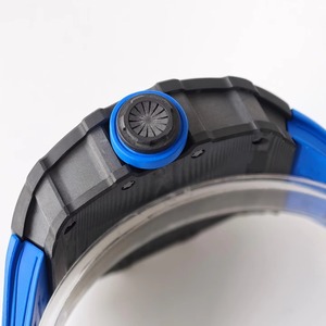 Esfera de reloj de fábrica de alta calidad con correa de caucho azul y negra y movimiento con correa de caucho azul de 13.5 mm - Product Image 3