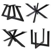 Piétements de Table Métal Modernes Industriels Rectangulaires pour Restaurant, Pieds en X, Structures en Acier et Fer pour Tables Basses et Tables à Manger