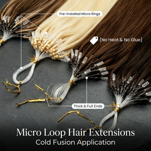 Extensioni <span class=keywords><strong>per</strong></span> <span class=keywords><strong>capelli</strong></span> Remy Micro Loop con logo personalizzato e marchio privato, 100% <span class=keywords><strong>capelli</strong></span> umani indiani, doppia trama a macchina, perline rivestite in silicone - Product Image 6