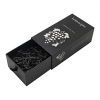Boîte d'emballage de savon artisanal personnalisée en papier couché, design tiroir coulissant, motif raisin, forme rectangulaire - Boîte cadeau pour