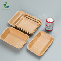 Assiettes en papier kraft jetables à emporter solides plateaux porte-aliments bateau pour le camping de fête