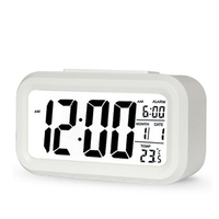 LED Digital Alarm Jam Backlight Snooze Mute Kalender Desktop Meja Elektronik Jam Desktop