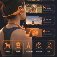 Écouteurs intelligents avec caméra 8MP, enregistrement vidéo, écouteurs sportifs sans fil, traduction IA, casque sport à conduction osseuse