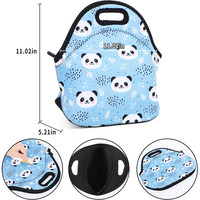 Sac à déjeuner isotherme en néoprène avec fermeture éclair, imperméable, pliable, portable, glacière à main pour pique-nique en extérieur, boîte à lunch pour étudiants