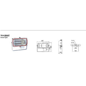 ไฟส่องสว่างกำลังสูง TG69A-N1000 กันน้ำ สำหรับป้ายโฆษณากลางแจ้ง โรงงาน คลังสินค้า ใช้ในงานทางทะเล แสงวอร์มไวท์ CCT AC - Product Image 1