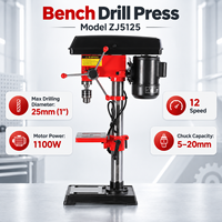 Perceuse à colonne verticale ZJ5125 25 mm 1100 W MT3 12 vitesses, fournie directement par l'usine, vente en gros