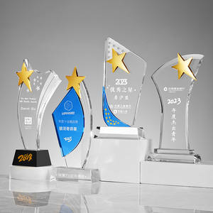 कस्टम डिजाइन नक्काशी की गई कंपनी प्रतियोगिता क्रिस्टल पुरस्कार ट्रॉफी - Product Image 2