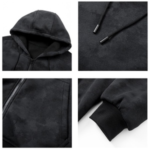 TKAN456D Sweat-shirt vintage surdimensionné en molleton français 100% coton, lavage à l'acide, broderie 3D de luxe pour homme, streetwear d'hiver - Product Image 3