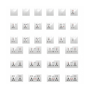 Enchufe de 5 Pines con Puertos USB Tipo-C, Ultra Delgado, de Cobre Puro, Universal, para Control de Iluminación Industrial y Doméstica - Product Image 2