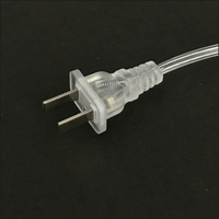 Cordon d'alimentation transparent avec interrupteur 304, câble de connexion bicolore de 1,8 m pour lampe de table et appareils électroménagers, idéal pour les luminaires LED