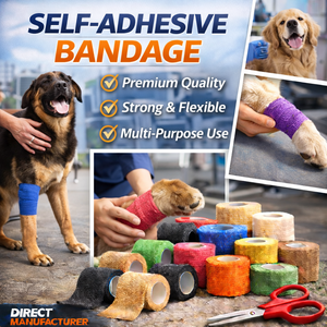 <span class=keywords><strong>Bande</strong></span> de <span class=keywords><strong>contention</strong></span> auto-adhésive sans latex Xingda, <span class=keywords><strong>bande</strong></span> élastique cohésive pour applications médicales, sportives et vétérinaires - Product Image 1
