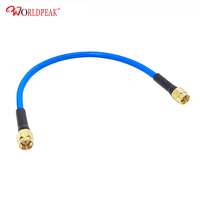 Câble de raccordement RF connecteur rf câble sma à sma mâle à brancher pour RG402 semi flex/bleu veste assemblage de queue de cochon câble coaxial WDFR