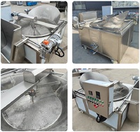 Roestvrijstalen Industriële Automatische Voedselgasfrituurmachine Batch Friteuses Voor Snacks Bananenchips Chips Frituren
