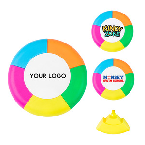 Biểu Tượng Tùy Chỉnh Năm Màu Cầu Vồng Huỳnh Quang <span class=keywords><strong>Highlighter</strong></span> Bút Mới Lạ Văn Phòng & Sinh Viên Đánh Dấu Cơ Thể Bằng Nhựa - Product Image 1