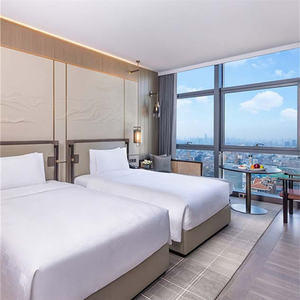 Juego de Dormitorio Moderno, Ecológico y Duradero para Apartamento u Hotel, Personalizable y Económico, con Estructura de Cama de Madera, Mesitas de Noche y Mesa Auxiliar - Product Image 2