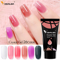 Venalisa 30g Gel UV Poly Nail 26 Couleurs Gel Cristal à Séchage Rapide Poudre Acrylique Gelée Soak Off pour Ongles