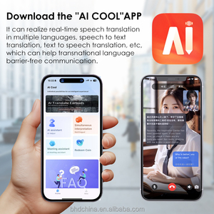 Écouteurs Bluetooth sans fil à écran tactile LED Traducteur intelligent AI 140 + Langues Traduction en temps réel Écouteurs Bluetooth - Product Image 1