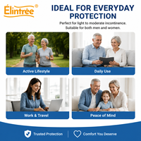 Premium Elintree T-Form Erwachsenen-Windeleinlagen Superabsorbierend Atmungsaktiv PE-Film Auslaufschutz Unisex Inkontinenz-Windelunterlagen