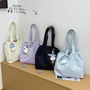 Série de sacs en toile d'été, sacs de shopping en toile grande capacité, sacs à bandoulière en toile colorés pour les voyages en plein air - Product Image 5
