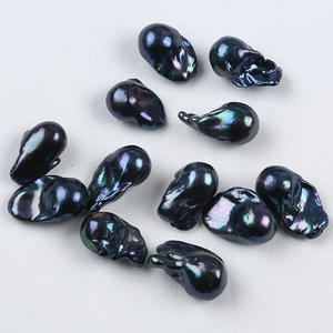 Perles d'eau douce naturelles blanches/dorées baroques de 15 à 20 mm, particules lâches, noires, pour la fabrication de bijoux DIY - Product Image 2