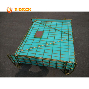Warehouse Forklift <strong>Transportation</strong> Portable Movable Effective Storage Mesh Steel Collapsible <strong>PET</strong> Preform <strong>Cage</strong> - Product Image 4