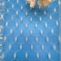 Tissu en maille de nylon blanc 23 g/m² respirant, léger (1 mm), 100 % nylon, pour robes de soirée et robes à paillettes, tissu tulle, tissu dentelle
