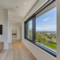 Fenêtre coulissante en aluminium avec verre à motif de sécurité renforcé anti-balles pour projets résidentiels de villas de luxe