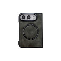 Étui de téléphone antichoc en PC et cuir anti-traces de doigts pour iPhone 13 Pro et iPhone Duo Fold Series