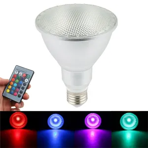 Sky Factory ip65 lampu led tahan air par20 10w e27 lampu led rgb 85-265v rgb ip65 120 derajat rgb dengan lampu sorot led jarak jauh