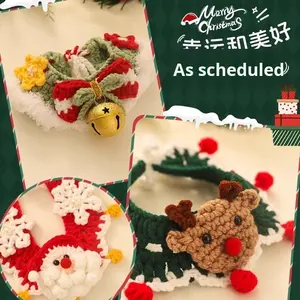 Bufanda Informal de Lana para Perros y Gatos, <span class=keywords><strong>Collar</strong></span> de Peluche, Gorro para Gato, Bufanda para Perro de Otoño e Invierno, Navidad - Product Image 3