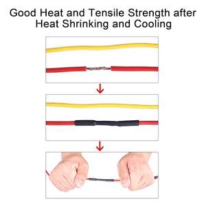 Gaine thermorétractable noire homologuée UL 3:1 - 3/<span class=keywords><strong>8</strong></span> pouce 20 pieds, qualité marine, doublée d'adhésif, étanche et résistante à l'huile - Product Image 4