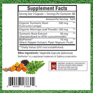 Capsule di Curcuma e Moringa con Etichetta Privata da Fabbrica GMP, Integratore Energetico, Capsule di Curcuma Bestseller - Product Image 5