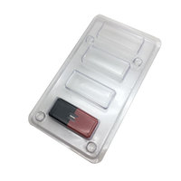 Blíster Rectangular de Plástico Desechable de PVC, Caja de Concha para Mascotas, Pendrive USB, Embalaje de Electrónica de Consumo