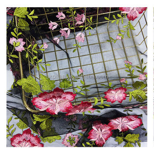 Tùy Chỉnh 3D Thêu Hoa Ren Vải Net Dệt Kim Với Nhuộm Mô Hình Lưới Cho Váy Cưới Và Tutu Phụ Kiện - Product Image 1