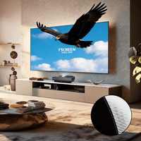 Écran de projection lenticulaire Fscreen Nyx Series 100 pouces CLR pour projecteur UST, cadre fixe, téléviseur laser, grille noire CBSP 4K UHD 16:9