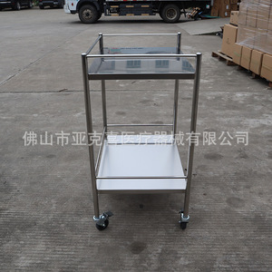 Thickened stainless steel surgical <b>cart</b>, multi-layer <b>storage</b> rack for grooming salons, double-layer treatment <b>cart</b> and - Product Image 4