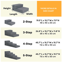 Escalier pour animaux de compagnie en cuir PU solide, imperméable et lavable, rampe pour chien détachable anti-rayures pour usage extérieur