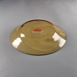Lot de 6 assiettes de service écologiques en verre ambré, peintes à la main, incrustées d'or, modernes et de luxe, résistantes à la chaleur - Product Image 4