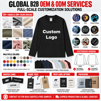 T-shirt à manches longues et col rond pour homme, personnalisable avec logo, style streetwear oversize, fabricant OEM ODM, fournisseur en gros pour marques