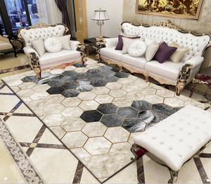 שטיח פוליאסטר מפוספס הניתן להתאמה אישית, שטיח פרסי מתוצרת מכונה לבית, ניתן לכביסה, כיסוי רצפה דקורטיבי לסלון - Product Image 1