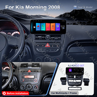 Kit d'installation complet pour écran de tableau de bord de voiture Kia Morning 2008 LHD/RHD, cadre en plastique noir mat pour autoradio Android