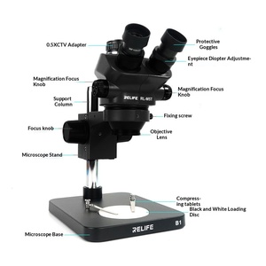 Microscopio Estereoscópico <span class=keywords><strong>Trinocular</strong></span> con Zoom Continuo de 7-50X para Reparaciones de Precisión - Product Image 6