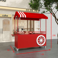 Chariot de promotion mobile détachable pour la plantation printanière, stand d'exposition de rue, chariot pour événements de mariage, petite échoppe mobile, chariot à bonbons