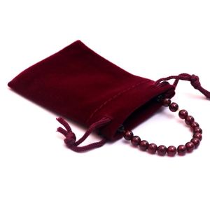 Pochettes d'emballage personnalisées en velours avec cordon de serrage, pliables, octogonales, élégantes, pour le rangement de bijoux, avec logo personnalisé, en suède pour bracelets - Product Image 4