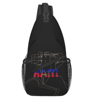 Sac bandoulière de haute qualité avec drapeau d'Haïti, personnalisable avec logo, sac de poitrine, sac à dos bandoulière, sac de voyage pour poitrine, en promotion